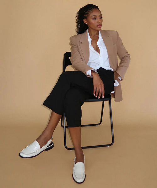 Dolce Vita Hardi Loafer in Ivory Crinkle Patent