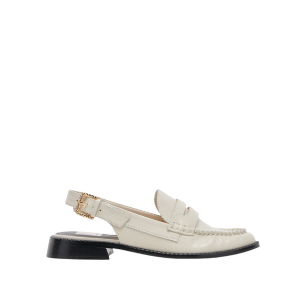 Dolce Vita Hardi Loafer in Ivory Crinkle Patent