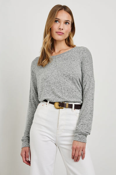 Rails Iggy L/S Lounge Top Melange Grey