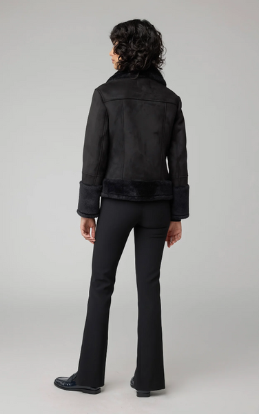 Soia & Kyo Phoebe Faux Sherpa Jacket in Black