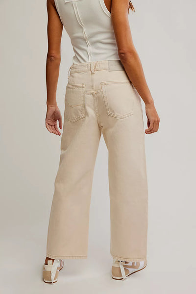 Free People Deep Trance Dropped BF in Casual Khaki