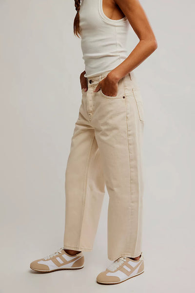 Free People Deep Trance Dropped BF in Casual Khaki