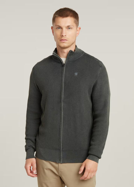 G-STAR Serrated Full Zip Knit - GS Grey