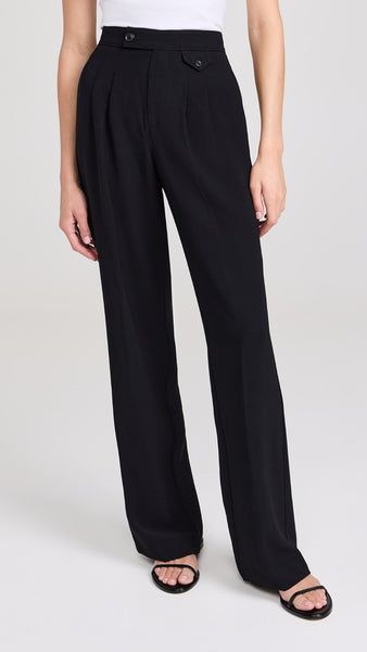 Paige Brigida Straight Leg Trouser Pant in Black