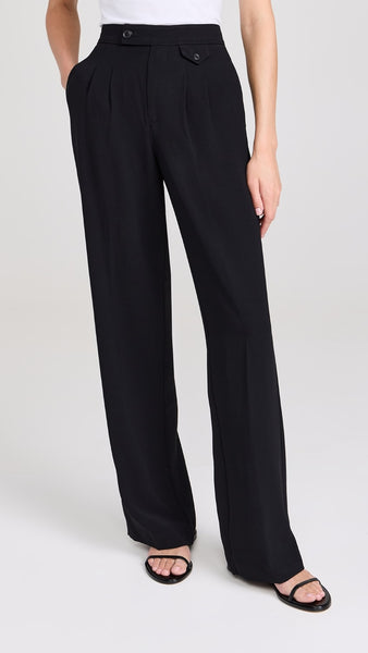 Paige Brigida Straight Leg Trouser Pant in Black