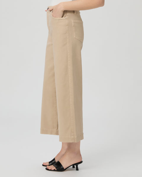 Paige Anessa relaxed wide leg crop in Vintage Soft Sand
