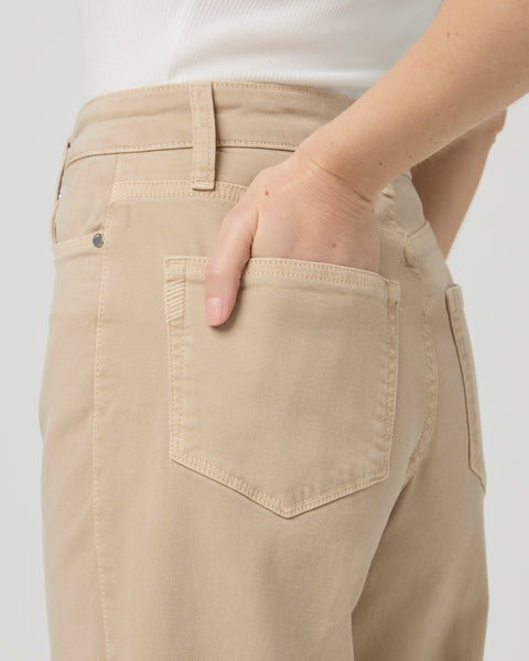 Paige Anessa relaxed wide leg crop in Vintage Soft Sand