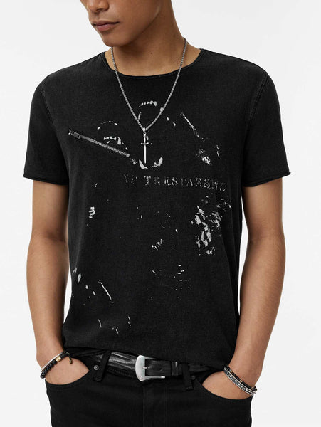John Varvatos NO TRESSPASSING Tee - Black