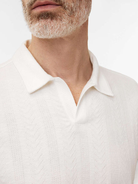 John Varvatos Zion SS Garment Dye Polo - Salt