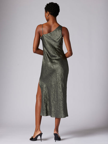 EQUIPMENT Aurore Crinkle Wrap dress CastorGrey