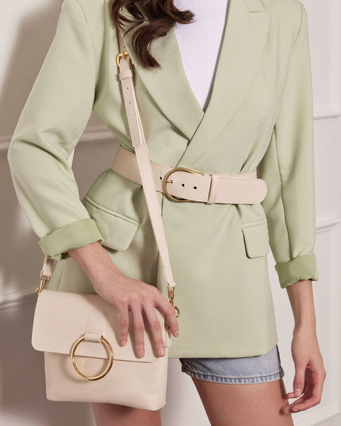 Brave Mini Virtue Bag in Marble Nappa with Gold Buckle