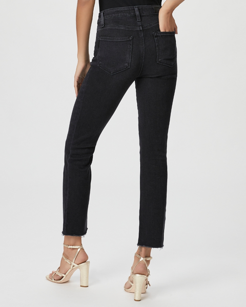 Paige Cindy Hi Rise Straight in Black Lotus