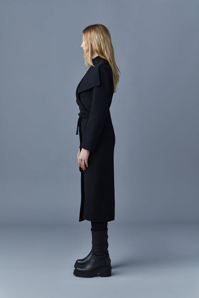 Mackage Mai-CN Light Wool Wrap Coat Black