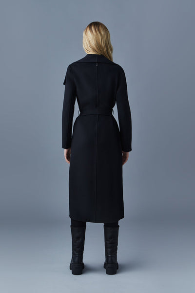 Mackage Mai-CN Light Wool Wrap Coat Black