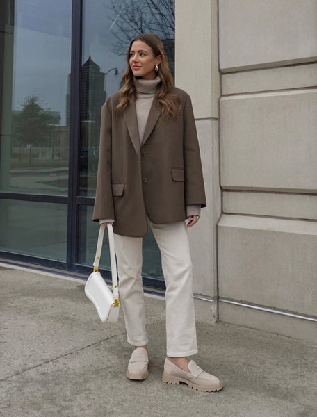 Dolce Vita Elias Sleek Chunky Sole Loafer in Dune Suede