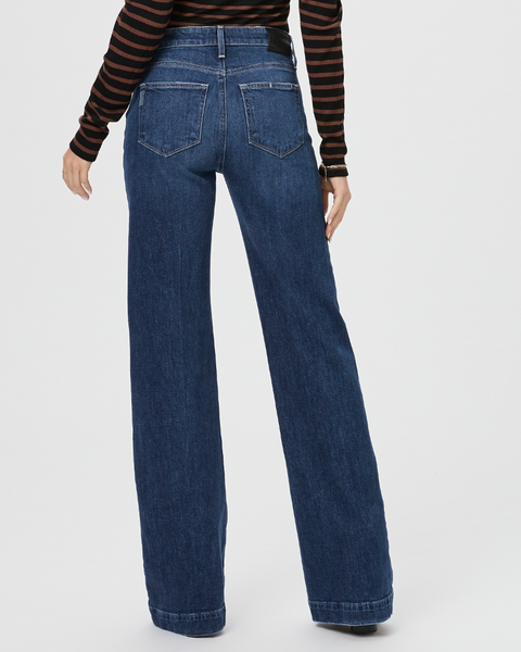 Paige Leenah 34” Hi Waist Sleek Wide Leg Jean in Narrative