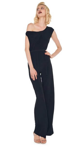 Norma Kamaii Drop Shoulder Jumpsuit in Black