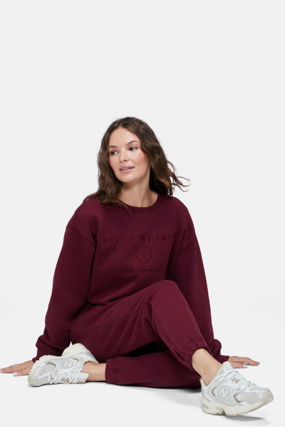 Wildfox Hotel Wildfox Top and Pant in Burgundy