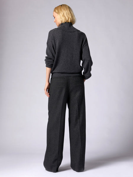 Equipment Owen Wool Trouser in Charcoal Heather