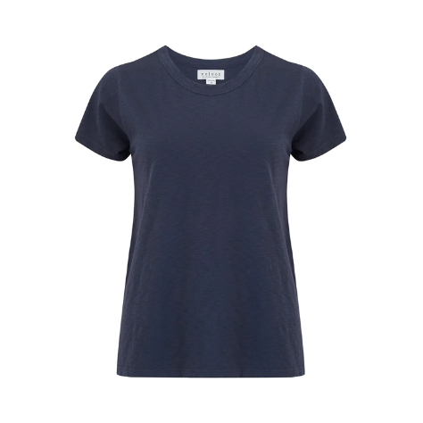 Velvet Tressa Cotton Slub Crew Tee in Ink
