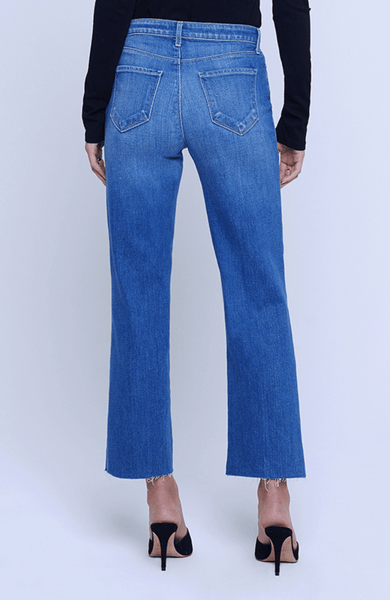 L'AGENCE Wanda Hi Rise Crop Wide Leg in Bordello