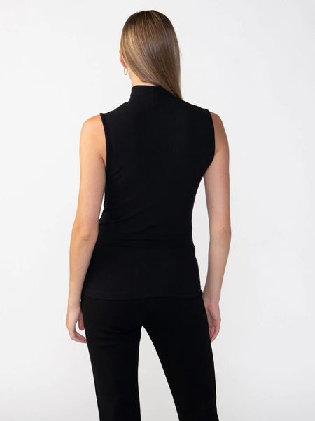 Sanctuary Essentials Sleeveless Mock Neck top Black