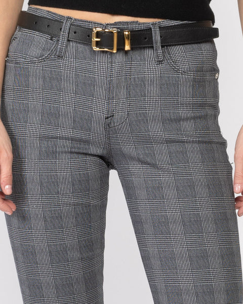 FRAME Le High Straight Jean in Noir Multi