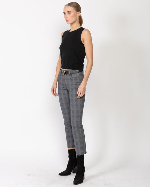 FRAME Le High Straight Jean in Noir Multi