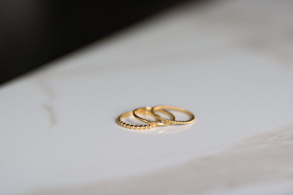 LOLO Twisted Stacking Ring in 18K Gold Vermeil