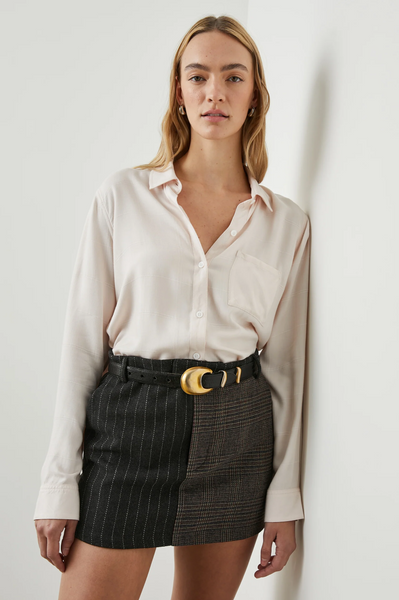Rails Hunter Rayon Long Sleeve Blouse in Rosewater