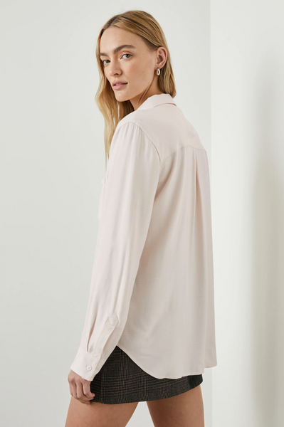 Rails Hunter Rayon Long Sleeve Blouse in Rosewater