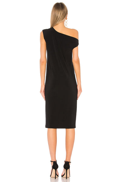 Norma Kamali Drop Shoulder Dress in Black