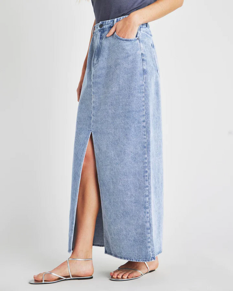 Splendid Rhiannon Denim Maxi Skirt in Indigo