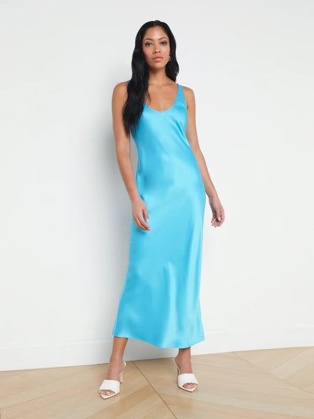 L'AGENCE Akiya Tank Dress in Blue Atoll