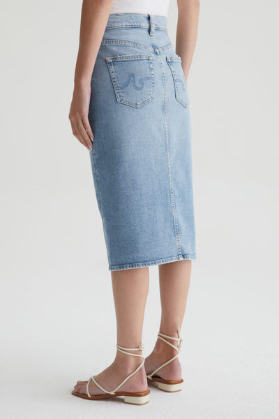 AG Alicia Comfort Stretch Below Knee Skirt in Eclipsed