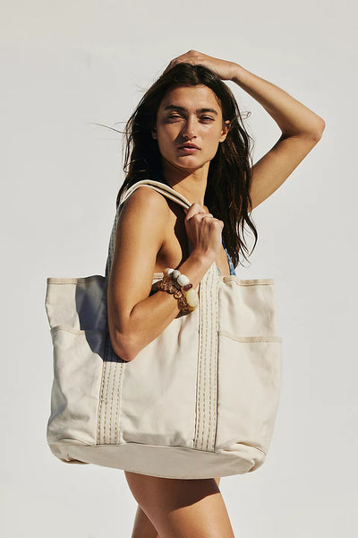 Free People Caravan Canvas Tote in Tea