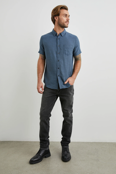 Rails Men's Fairfax S/S Shirt - Sea Blue