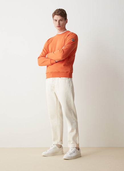COLMAR Men's Solid Colour Crew-Neck Sweatshirt - Chili