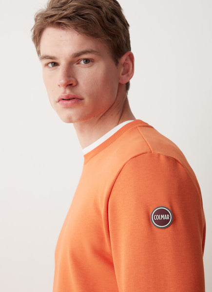 COLMAR Men's Solid Colour Crew-Neck Sweatshirt - Chili