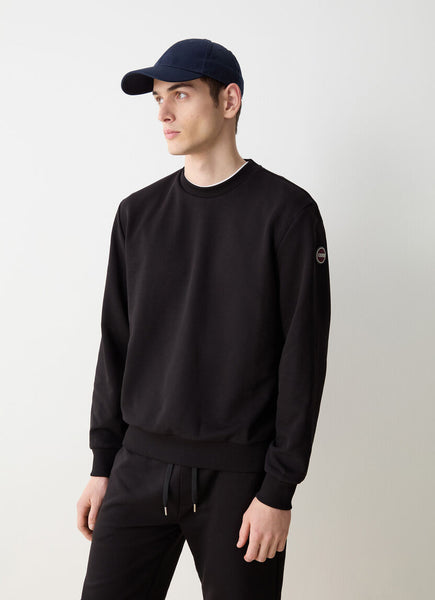 COLMAR Men's Solid Colour Crew-Neck Sweatshirt - Black