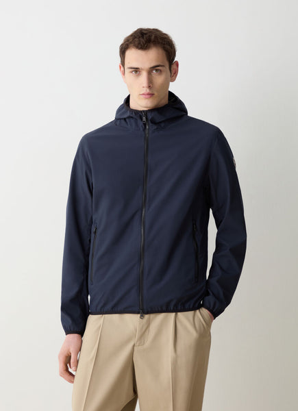 COLMAR Men's Softshell Hooded Jacket - Dark Blue