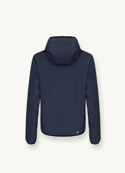 COLMAR Men's Softshell Hooded Jacket - Dark Blue