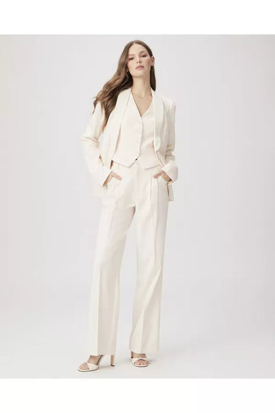 Paige Iris Button Front Vest in Cream