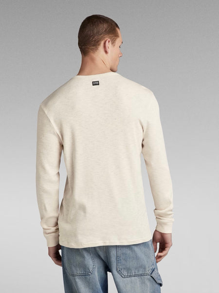 G-STAR Henley Slim Tweeter - Eggnog