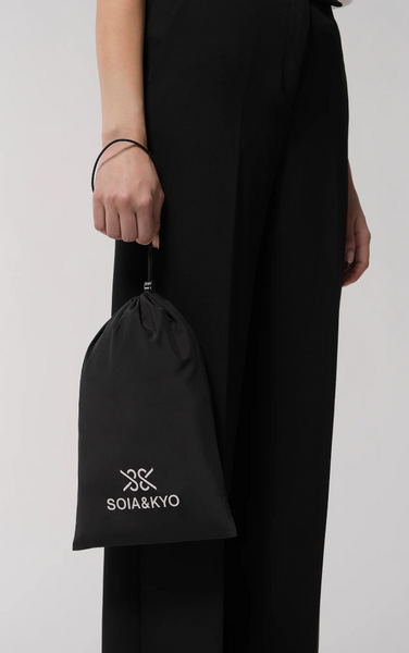 Soia & Kyo Henna Ultra Light Packable Trench in Black