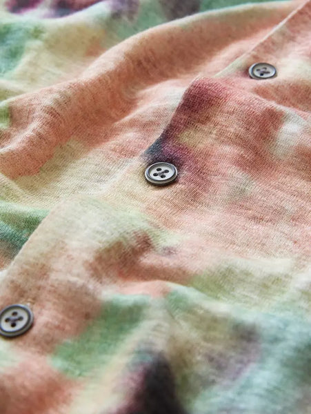 John Varvatos ESTRELA S/S Camp Shirt - Misty Rose