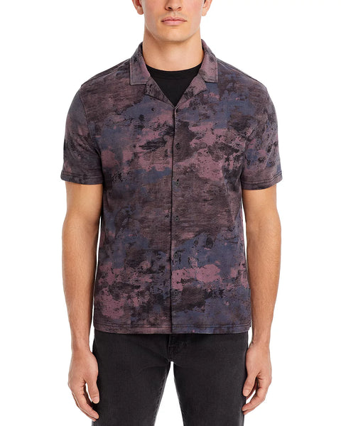 John Varvatos JACQUES SS Camp Shirt - Mauvewood