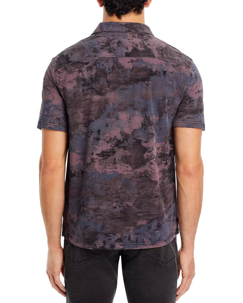 John Varvatos JACQUES SS Camp Shirt - Mauvewood