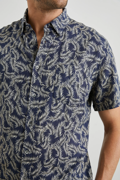 Rails Men's Carson S/S Shirt - Palm Americano Navy