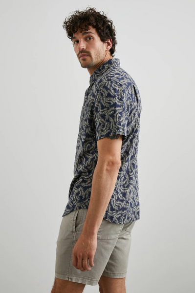 Rails Men's Carson S/S Shirt - Palm Americano Navy